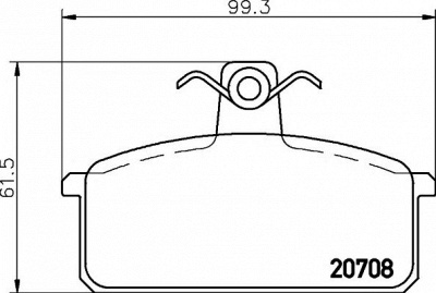 HELLA PAGID 8db355018231 -  Комплект тормозных колодок, дисковый тормоз